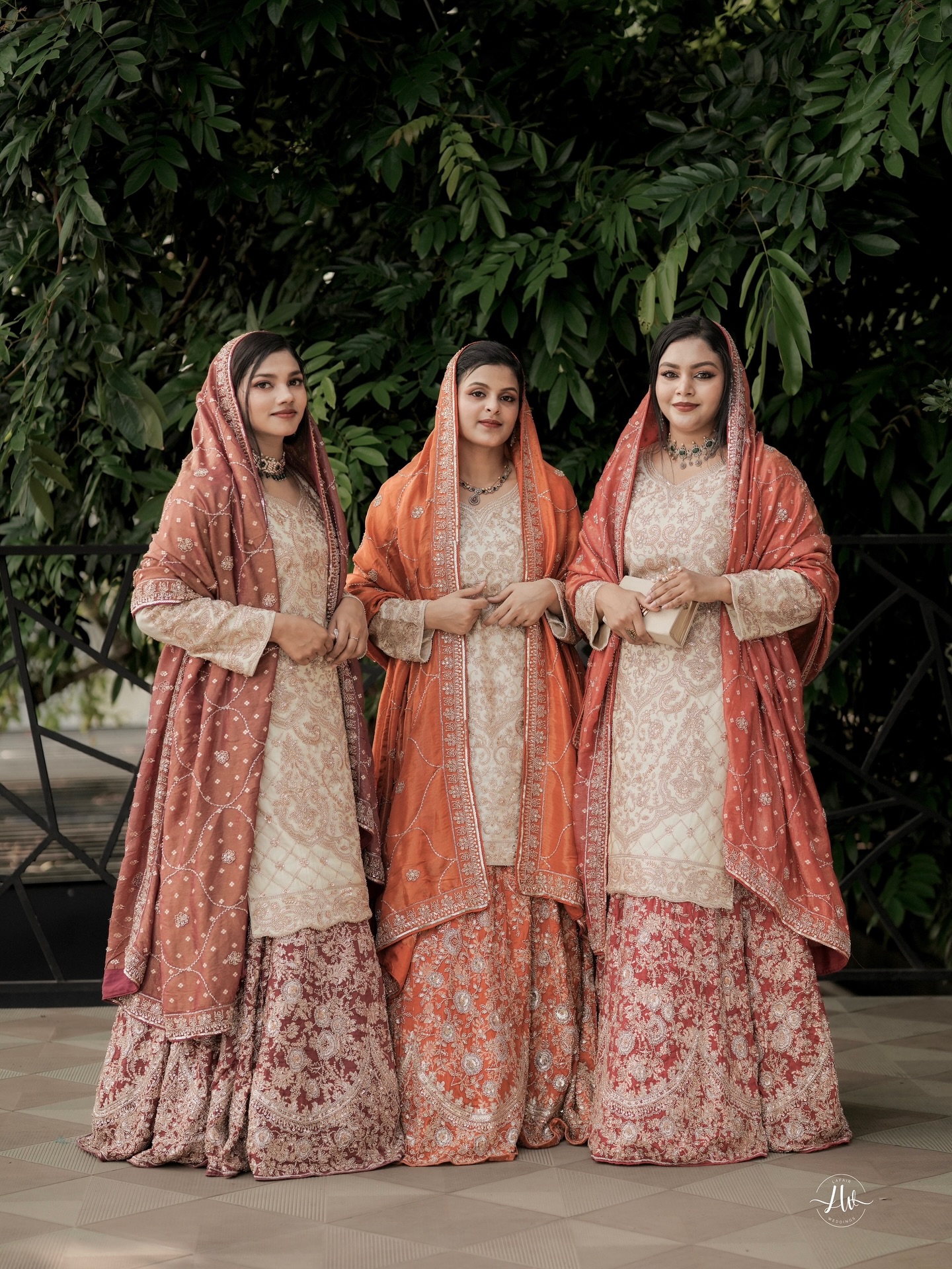Bridesmaids in coordinated dresses — Colony Shop Bridesmaids collection